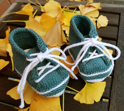 Teal baby sneakers