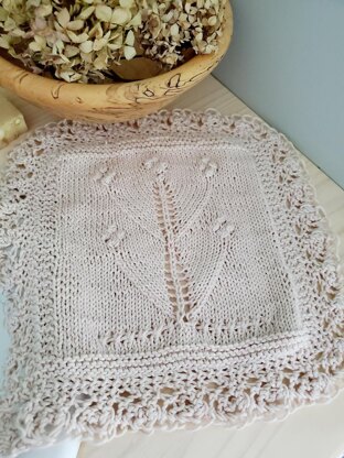 Yarrow Cotton Lace Face Cloth