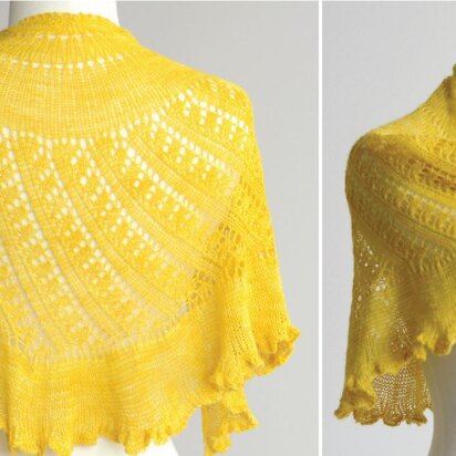 Shattered Sun Shawl in SweetGeorgia Cashsilk Lace -  DE - Downloadable PDF