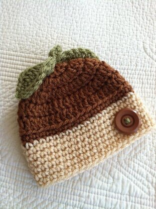 Crochet Acorn Baby Hat