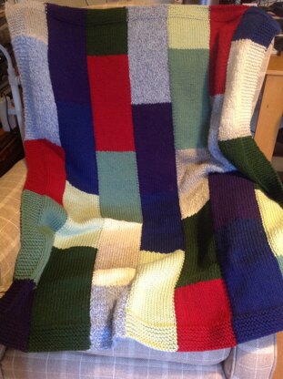 "Brick Work Blanket" - Free Blanket Knitting Pattern For Home in Paintbox Yarns Simply Chunky