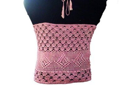 Crochet Pink Blouse
