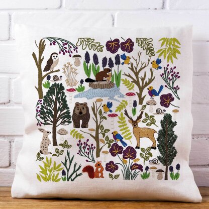 Stitchdoodles Into the Forest Hand Embroidery Pattern Design