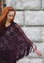 Freja crochet lace poncho with fringe