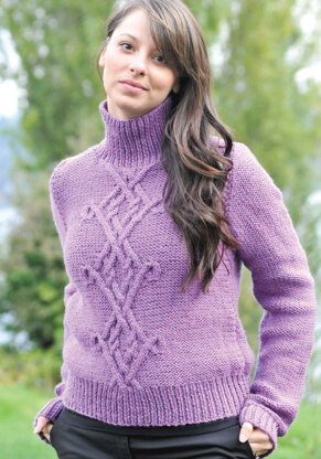 Chunky Celtic Pullover in Cascade 128 Superwash - C201