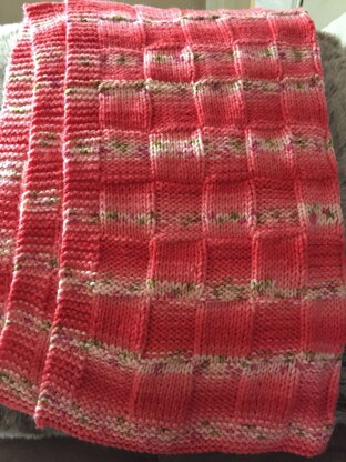 Easy baby blanket to match Freya hat and Keams jacket