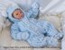 Bunny/Teddy All-in-one 17-24” doll/newborn/0-3m baby