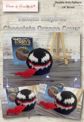 Venom Inspired Chocolate Orange Cover Knitting Pattern