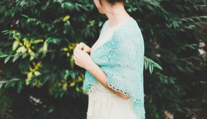 Winter Song Asymmetrical Shawl in SweetGeorgia CashLuxe Spark - Downloadable PDF