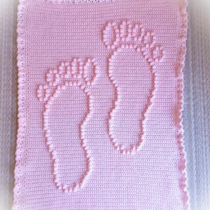 Foot Prints Baby Blanket