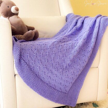 Simply Elegant Butterfly Knit Baby Blanket