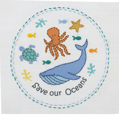Anchor Freestyle: Save our Oceans Printed Embroidery Kit