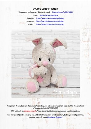 Plush bunny Teddy