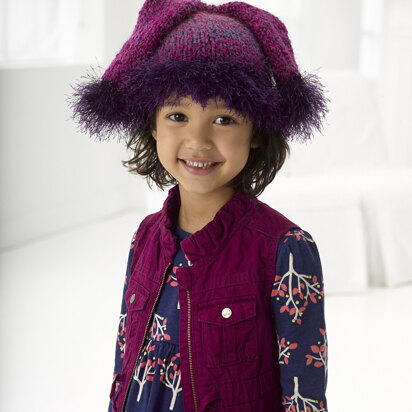 Double Tail Hat in Lion Brand Fun Fur and Homespun - L20607