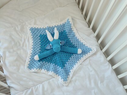 Blizzard The Ice Dragon Baby Lovey Blanket