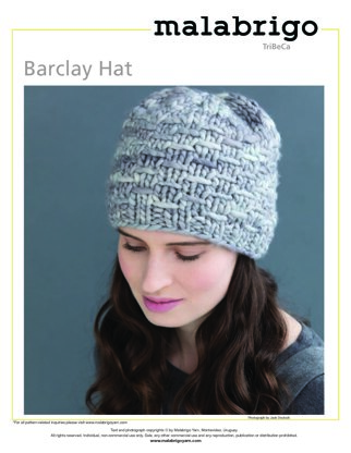 Barclay Hat in Malabrigo Rasta - Downloadable PDF