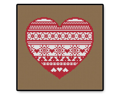 Folk Heart - Complete Cross Stitch Kit