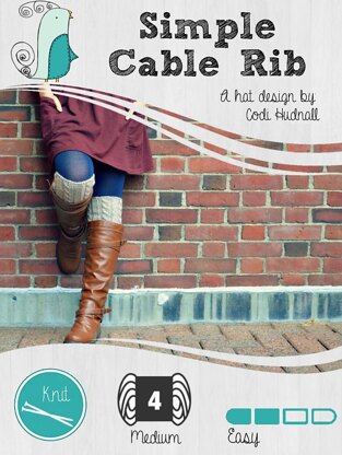 Simple Cable Rib Boot Cuffs