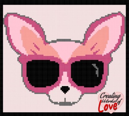 Cool Pink Chihuahua Stitch Graphgan