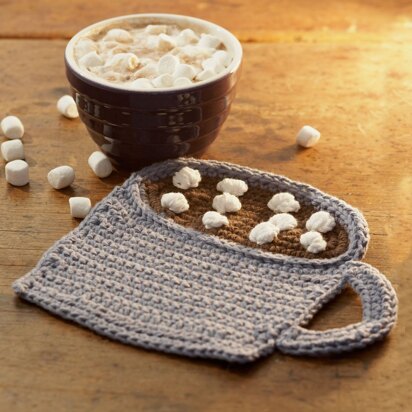 Mug of Cocoa Dishcloth in Lily Sugar 'n Cream Solids