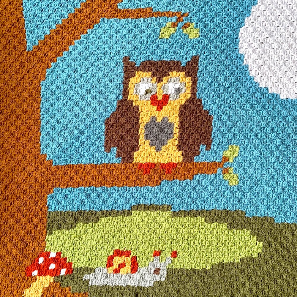 Night Owl c2c blanket Crochet pattern by Alison Hayton