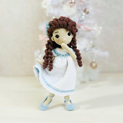 Amigurumi doll pattern, crochet doll, crochet doll with clothes, doll  dress, Clara