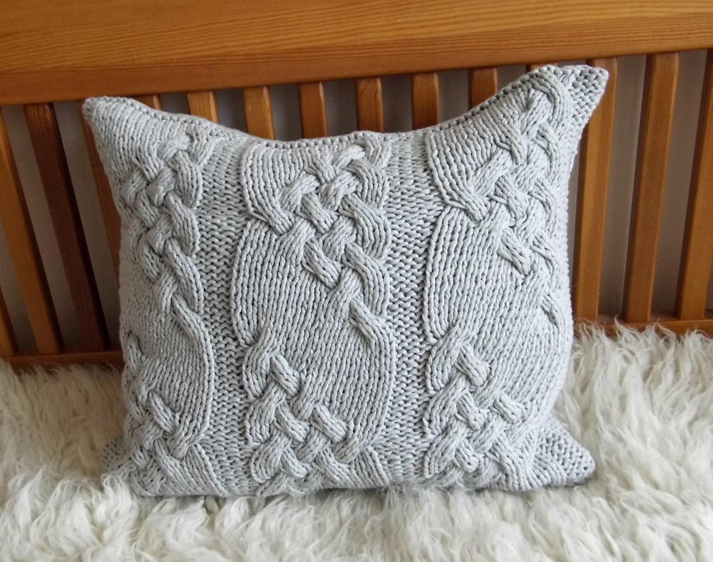 Cable knit best sale throw pillow cover