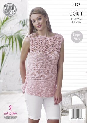 Sweater & Top in King Cole Opium - 4827 - Downloadable PDF