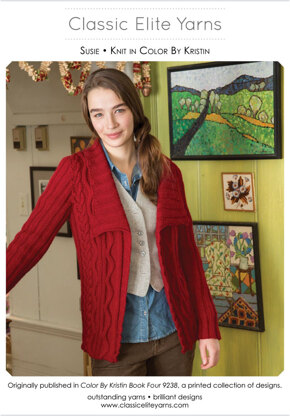 Susie Cardigan in Classic Elite Yarns Color by Kristin