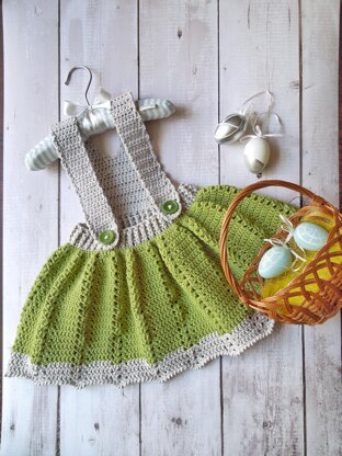 Princess Tiana Crochet Baby Dress