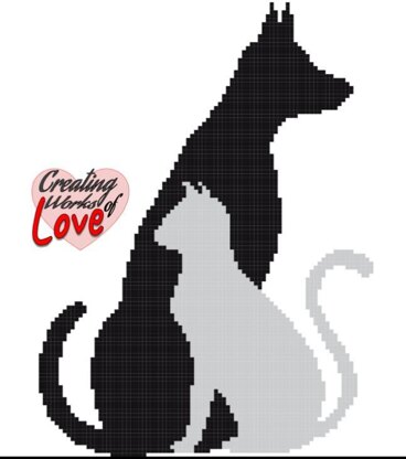 Cat Dog Silhouette Stitch graphgan