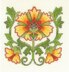 Creative World Of Crafts Art Nouveau Sunflower Cross Stitch Kit - 14cm x 14cm