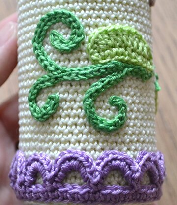 Crochet candle. Easter decorated candle. Candle ornament. Traditional cross. Holiday decor. Easter project