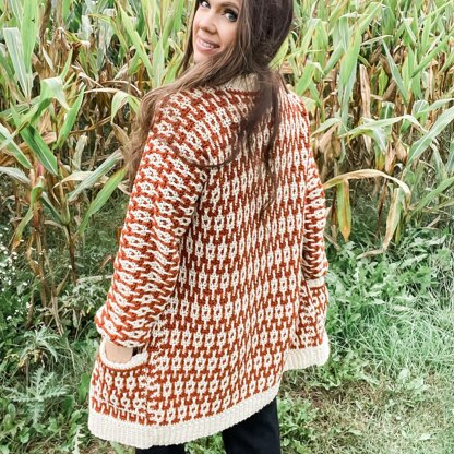 Hello Pumpkin Mosaic Cardigan