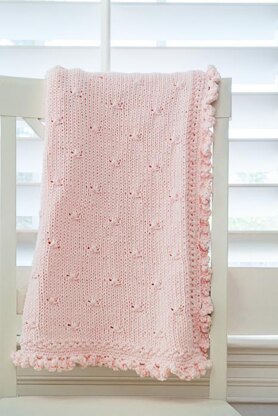 Rosebuds and Ruffles Baby Blanket