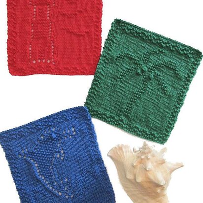 Seaside Dishcloth Set - knitting pattern