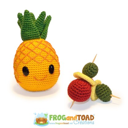 Pineapple Party Fruit Food - Amigurumi Crochet - FROGandTOAD Créations