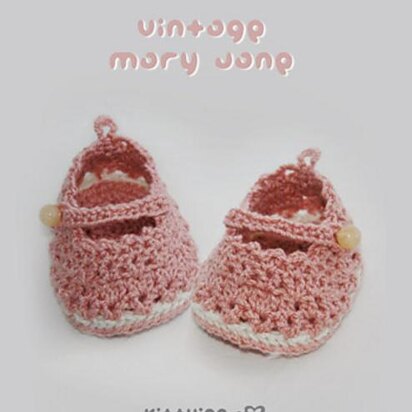 Vintage Mary Jane Baby Booties