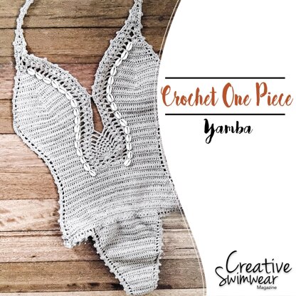 White Crochet Swimsuit Crochet pattern by Fabiana Correa