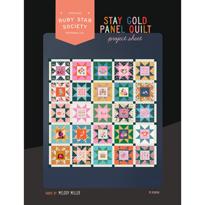 Moda Fabrics Stay Gold Panel Quilt - Downloadable PDF