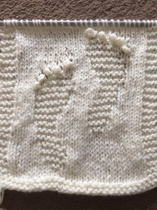 Baby footprint blanket knitting pattern sale