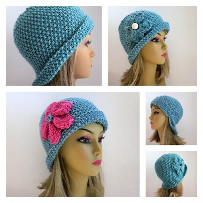 Nastasia – Classy Moss Stitch Cloche