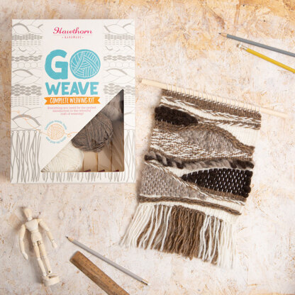 Hawthorn Handmade Go Weave Weaving Kit - Homespun - WKHOME