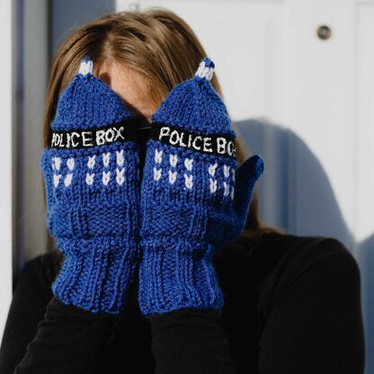 Police Box Mittens