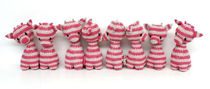 Giraffe Ziggy Striped Toy in Hoooked RibbonXL - Downloadable PDF