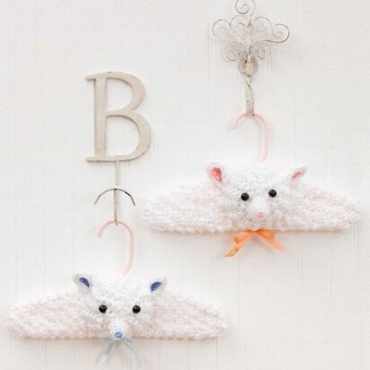 Little Lamb Hangers in Red Heart Soft Baby Steps Solids - LW3014