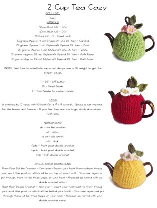 2 Cup Apple Tea Cozy Pattern