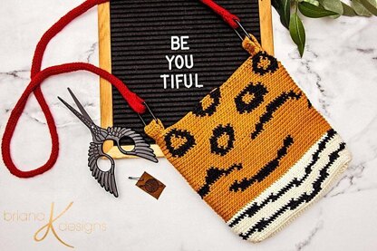 Animal Print Crochet Bag