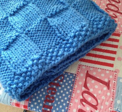 Easy Basket Weave Blanket, Knitting Pattern