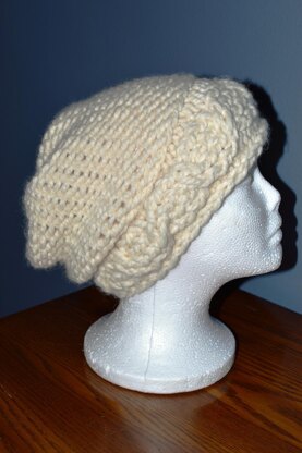 Cable Brimmed Slouch Hat